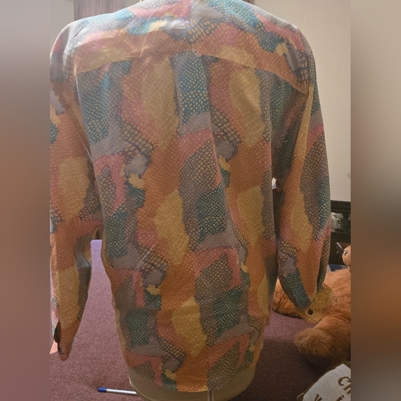 Vintage Men's Robert Stock Limited 100% Silk Shirt - Picture 4 of 9